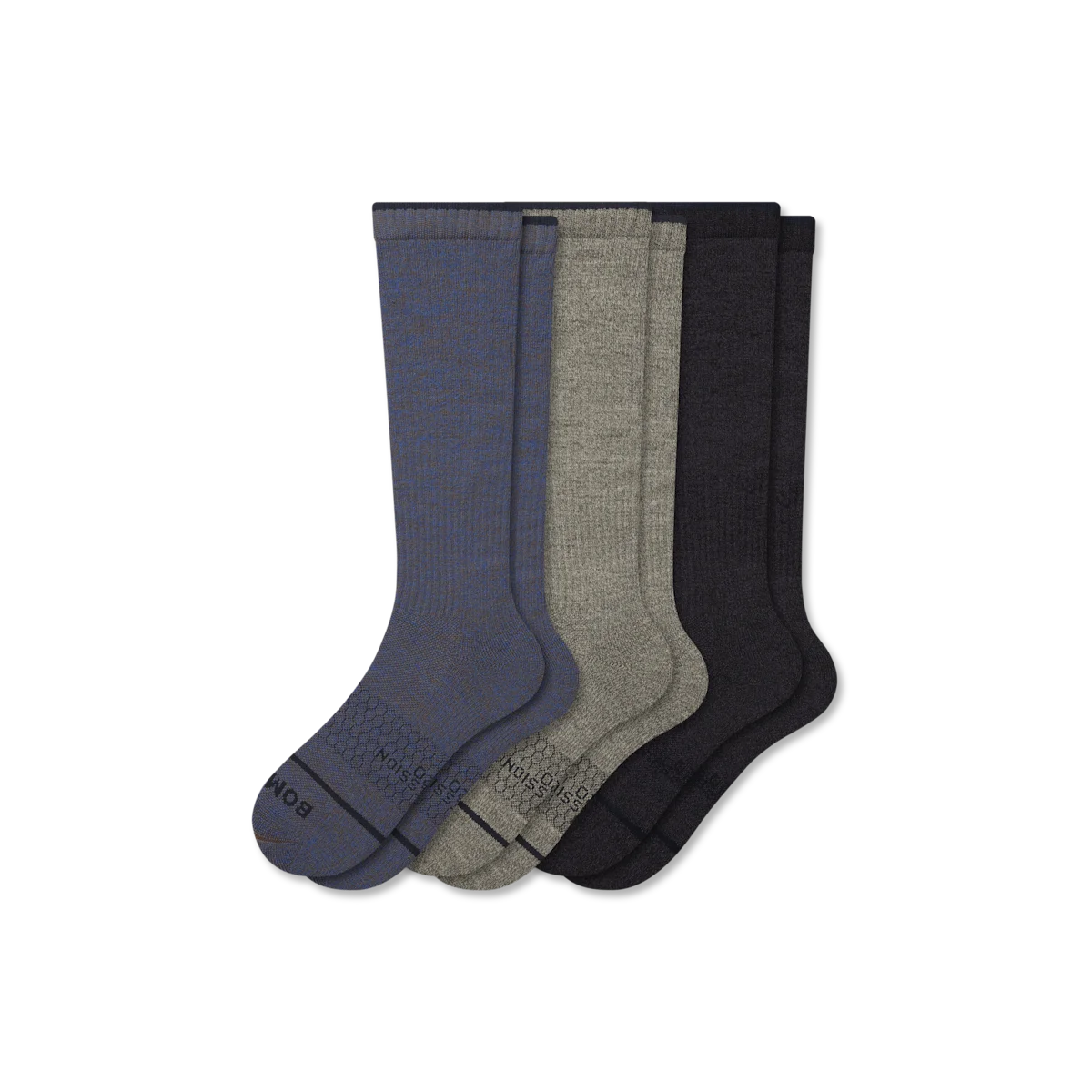 Women's Merino Wool Blend Everyday Compression Knee High Sock 3-Pack (15-20mmHg)