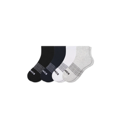 Youth Solids Quarter Sock 4-Pack