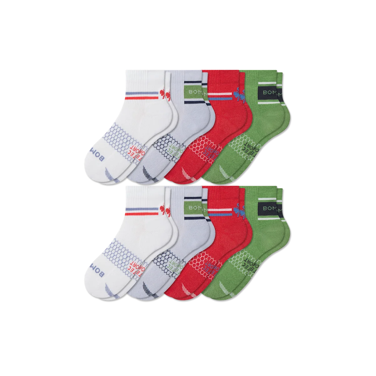 Youth All Sport Quarter Sock 8-Pack