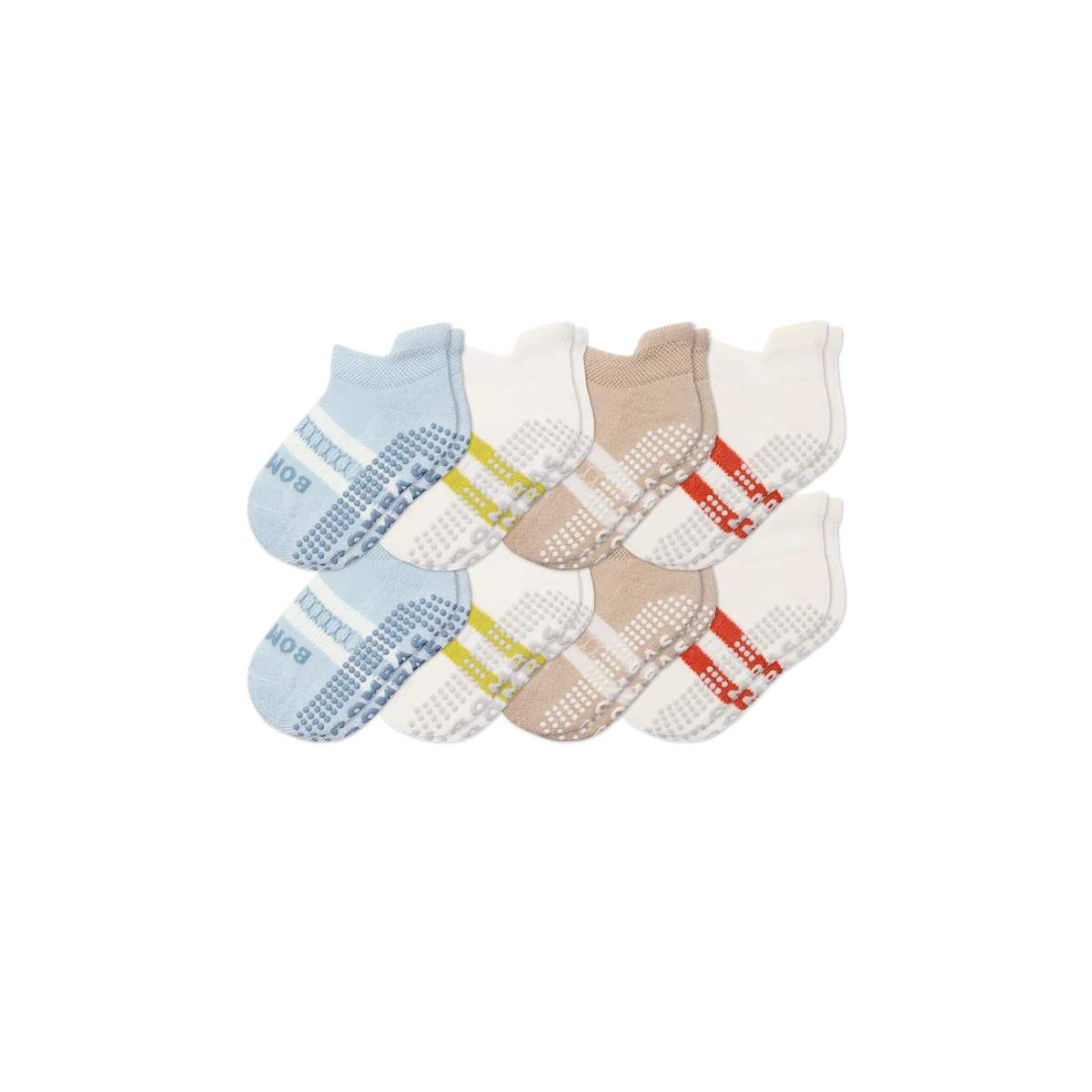 Toddler Gripper Ankle Sock 8-Pack