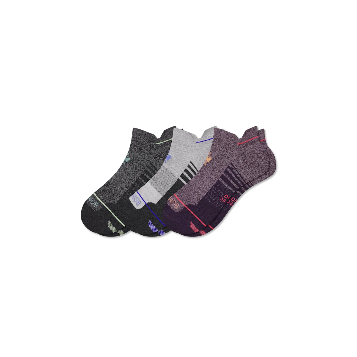 Men's Merino Wool Blend Run Ankle Sock 3-Pack