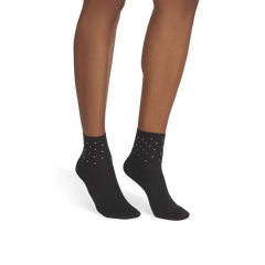 Women’s Rhinestone Rib Quarter Sock 3-Pack