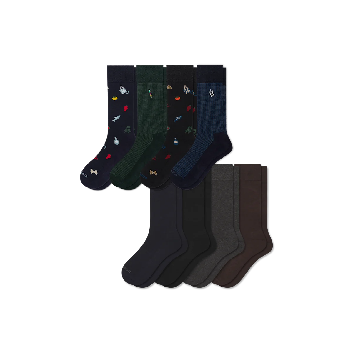 Men's Dress Calf Sock 8-Pack