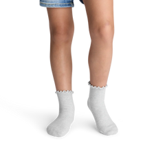 Youth Ruffle Rib Quarter Sock 4-Pack