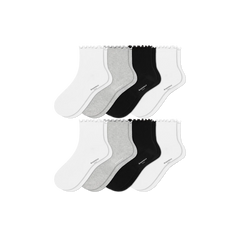 Women's Ruffle Rib Quarter Sock 8-Pack