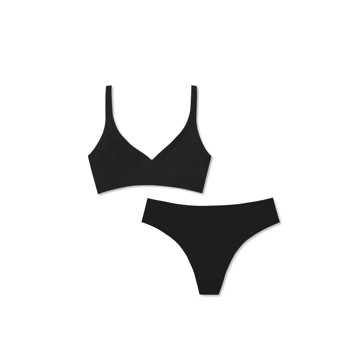 Women’s No Show Plunge Bralette + Thong Pack