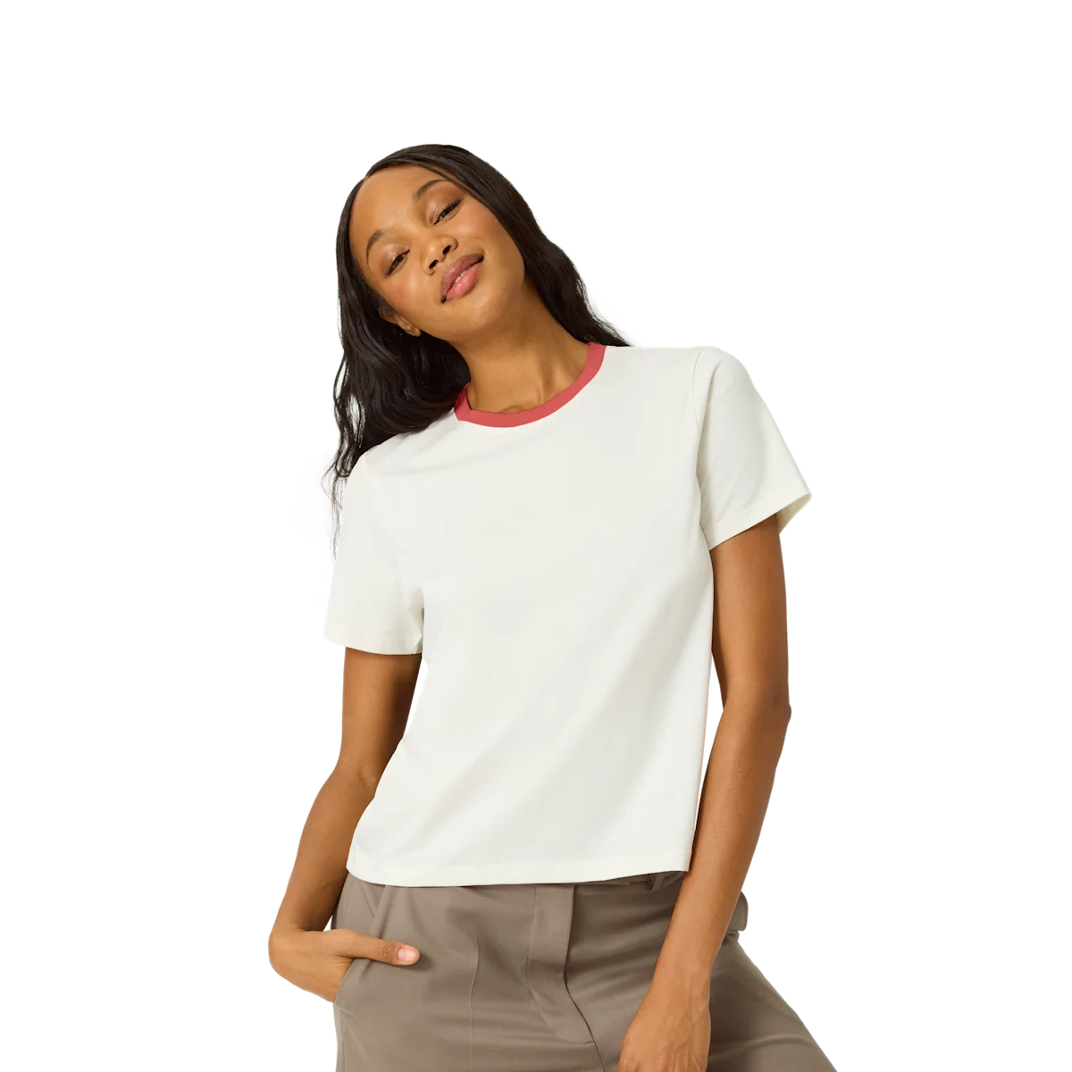 Women's Pima Cotton Crew Neck T-Shirt