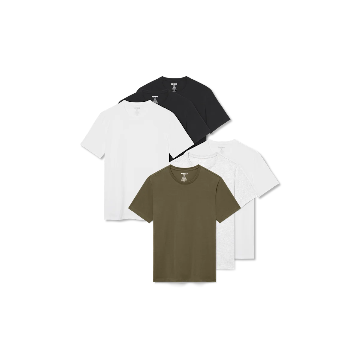 Men's Pima Cotton Slim Crew Neck T-Shirt 6-Pack