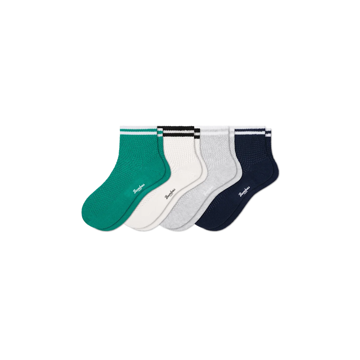 Women's Vintage Stripes Open Knit Quarter Sock 4-Pack