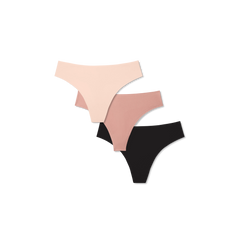 Women's No Show Thong 3-Pack