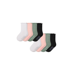 Junior Ruffle Rib Calf Sock 8-Pack