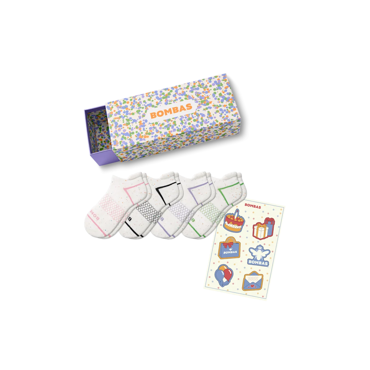 Women's Confetti Ankle Sock 4-Pack Gift Box