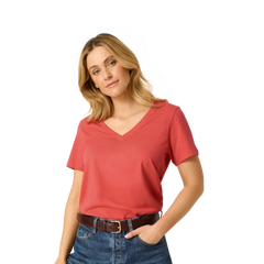 Women's Pima Cotton V-Neck T-Shirt 3-Pack